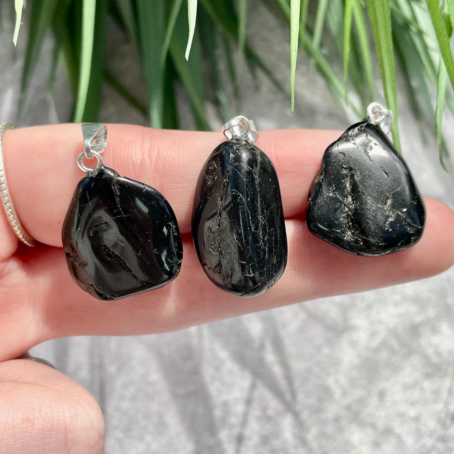 Tumbled Mini Pendant - Black Tourmaline Tumbled Mini Pendant - Black Tourmaline